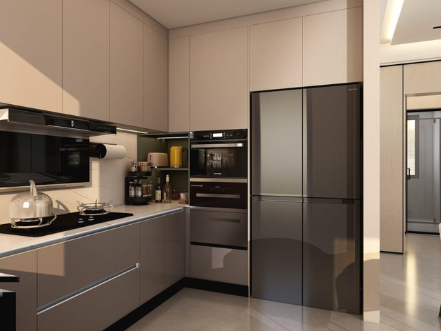 Modern Modern Minimalist Beige Randles Kitchen Sainet