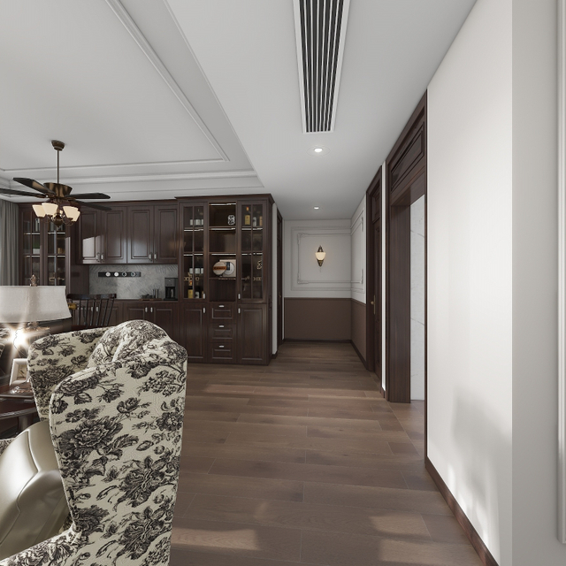 Классический сериал деревянный зерно гостиной телевизионный шкаф