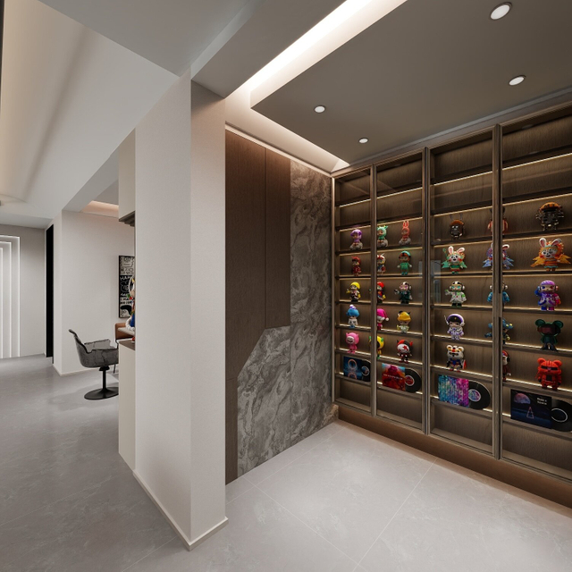 Темная схема деревянное зерно современное телевизионное шкаф