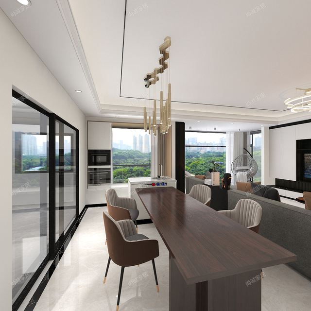 Классическая большая плоская гостиная настраиваемая гостиная